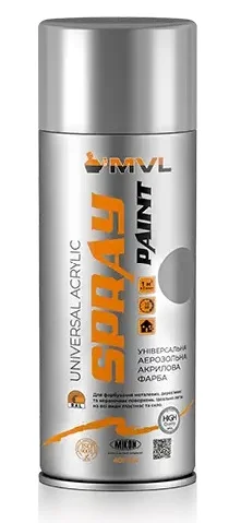 Фарба акрилова RAL 9006 Срібло глянець 400мл MVL (MV9006)