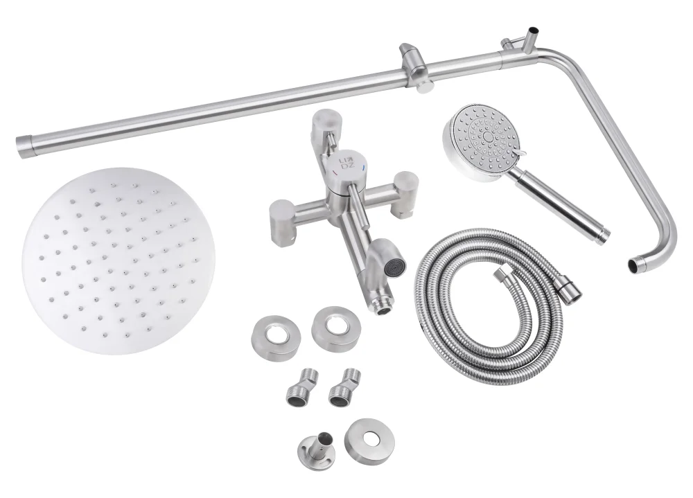 Душова система Lidz Aria 1030 зі змішувачем (k35) Nickel - фото 2