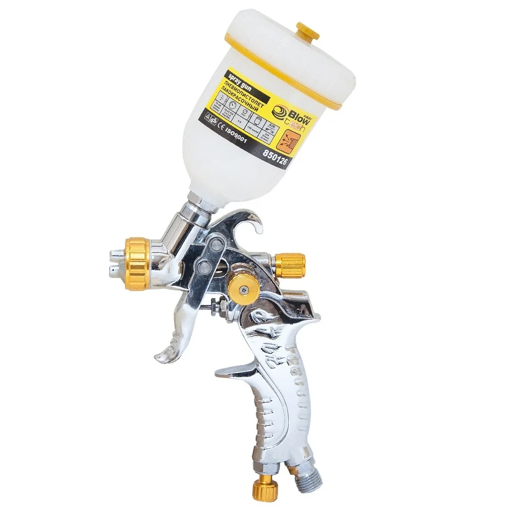 Фарборозпилювач HVLP Ø 0.8 (хром) з в/б (пласт) 100 мл Sigma (6812221)