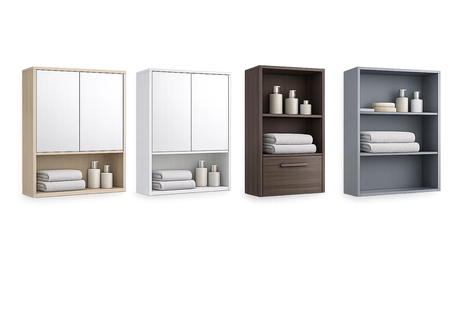 Шафи та полиці для ванної