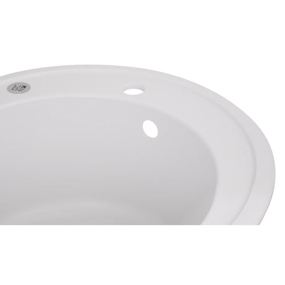 Кухонная мойка Lidz (WHI-01) 510/200 Белый - фото 5