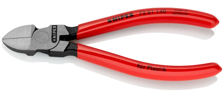 Кусачки діагональні для пластмаси Knipex L=140 мм (72 01 140)