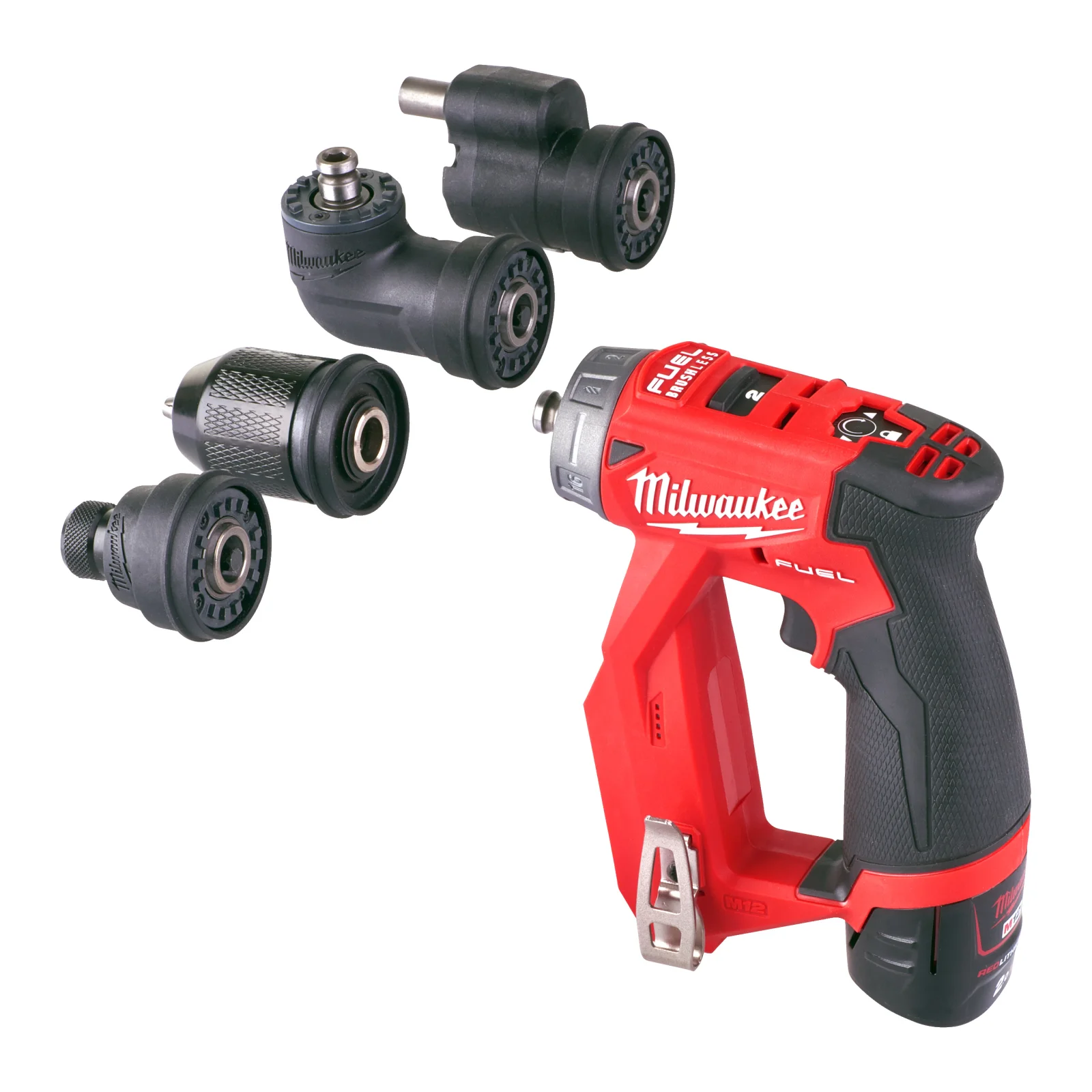 Дрель-шуруповерт аккумуляторный со сменными головками Milwaukee M12 FDDXKIT-202X (4933464979) - фото 2