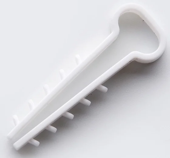 Дюбель-ялинка для пласких дротів 14x6 біла Apro (100 шт) (FT-145)