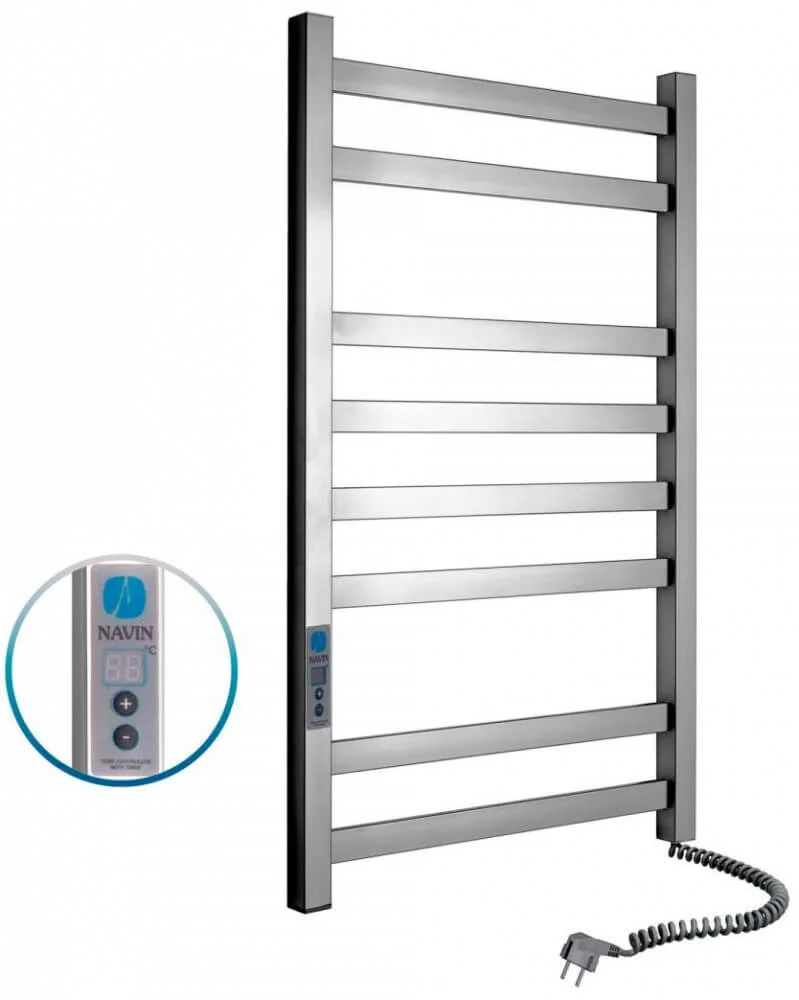 Рушникосушка електрична Navin Авангард 480 х 800 Digital нерж сатин
