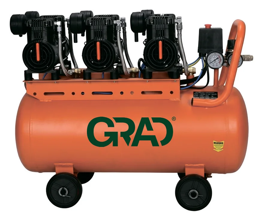 Компресор безмасляний Grad 80л 3.9кВт 8бар