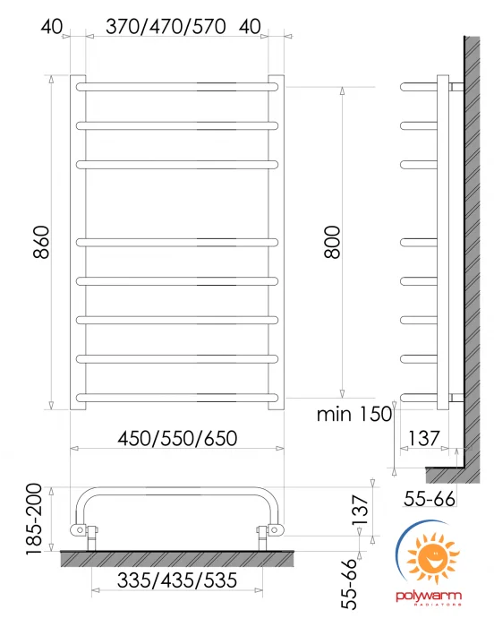 Рушникосушка Polywarm Tesla EU 8/65 - фото 2