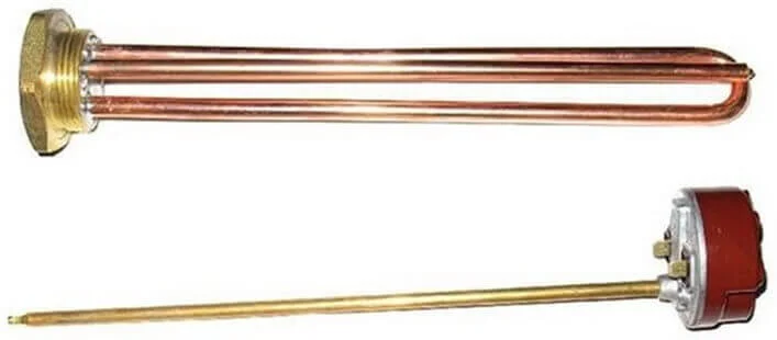 Електричний ТЕН Ariston 1,2 гайка, гнутий, прямий + терморегулятор