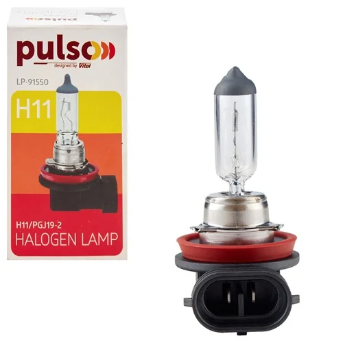 Галогенна лампа PULSO H11 12V 55W PGJ19-2 Clear Box