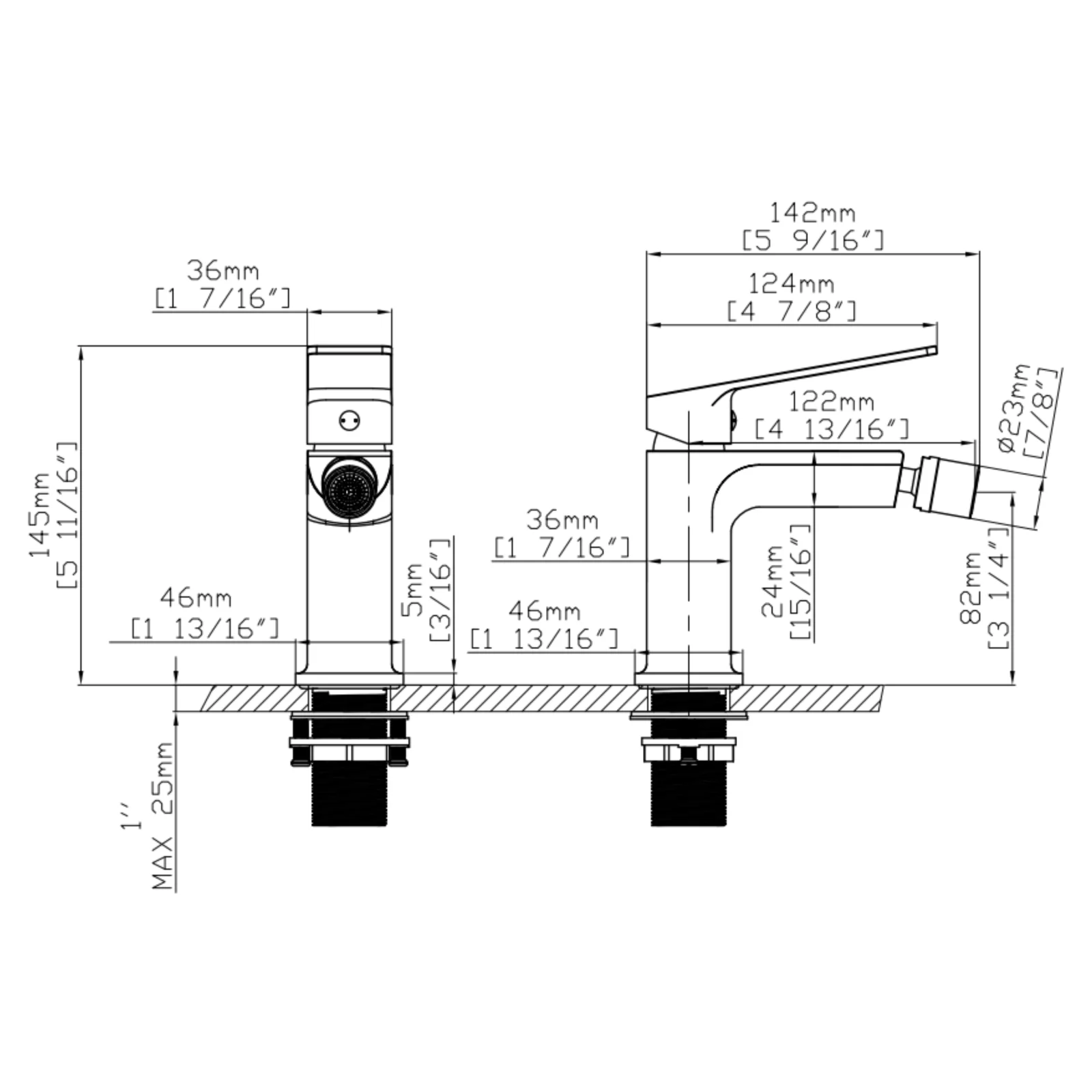 Смеситель для биде Qtap Capricorn 2060102 Хром - фото 2