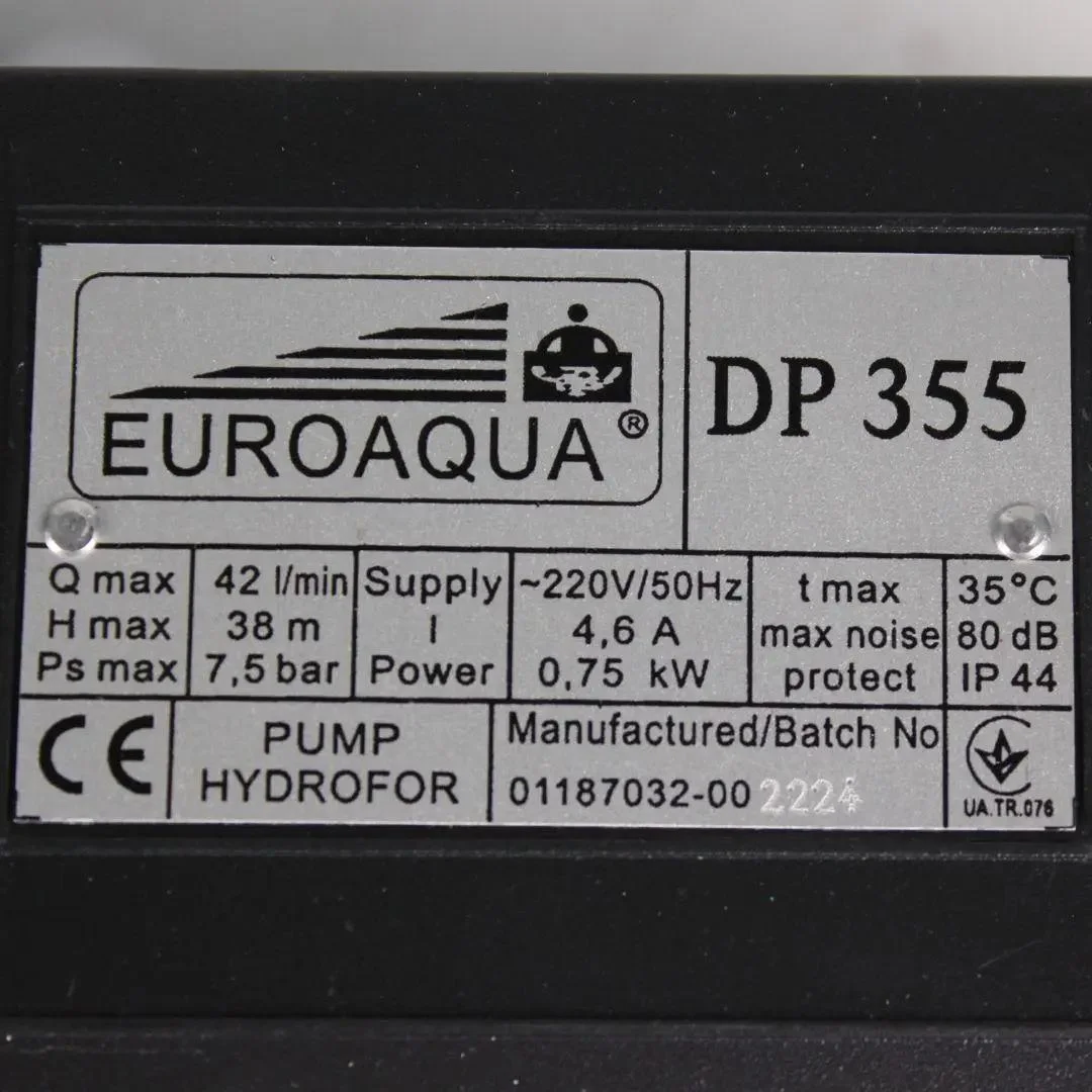 Самовсасывающий насос EUROAQUA DP 355 - фото 5