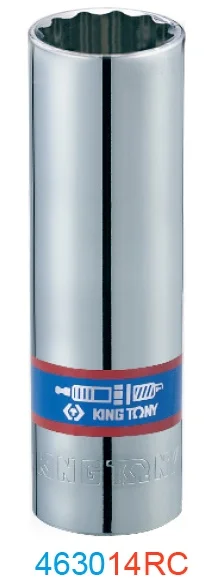 Головка свічкова King Tony 1/2" 14мм 12-гранна з гумкою (463014RC)