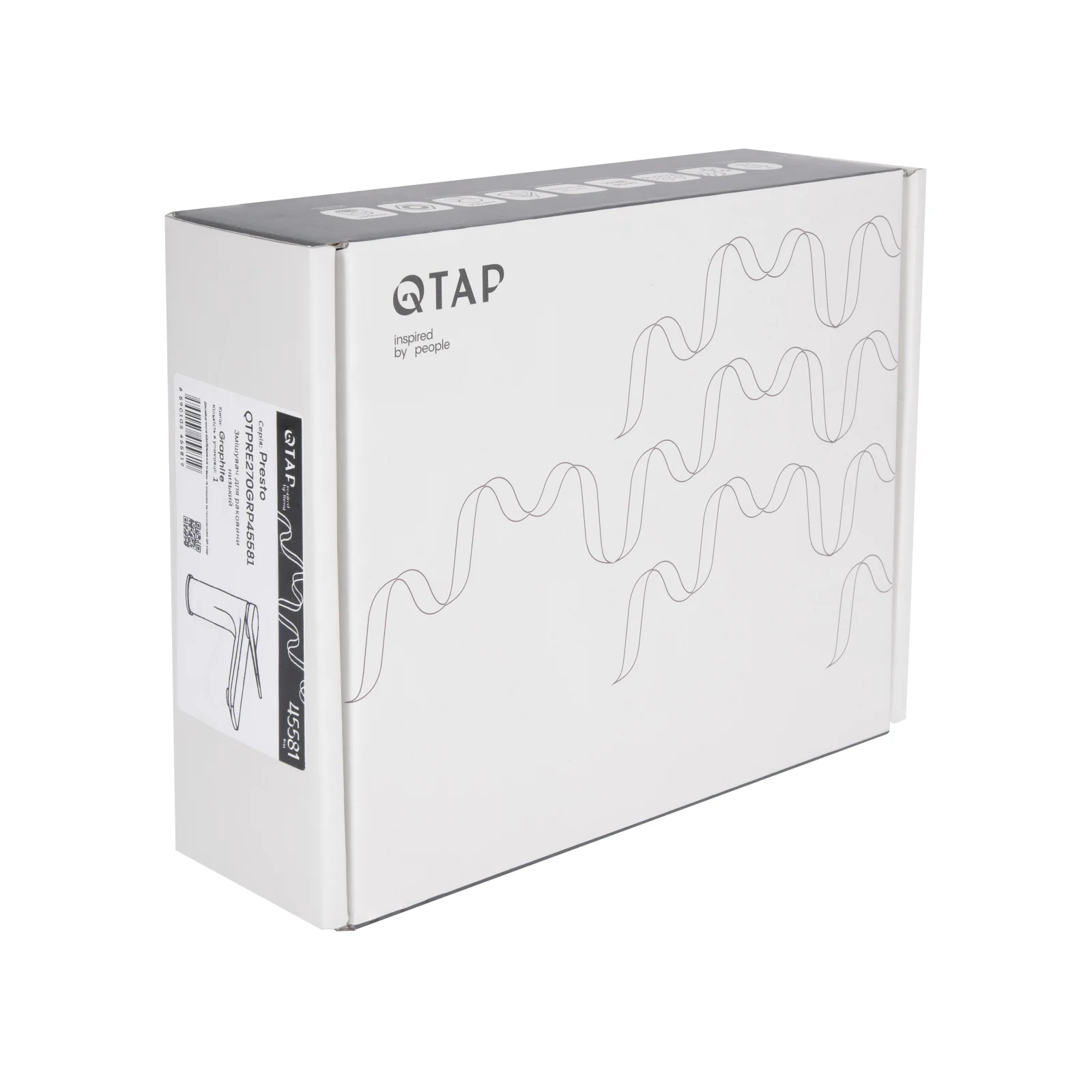 Смеситель для раковины Qtap Presto 270 Бронзовая сталь (Графит) - фото 8