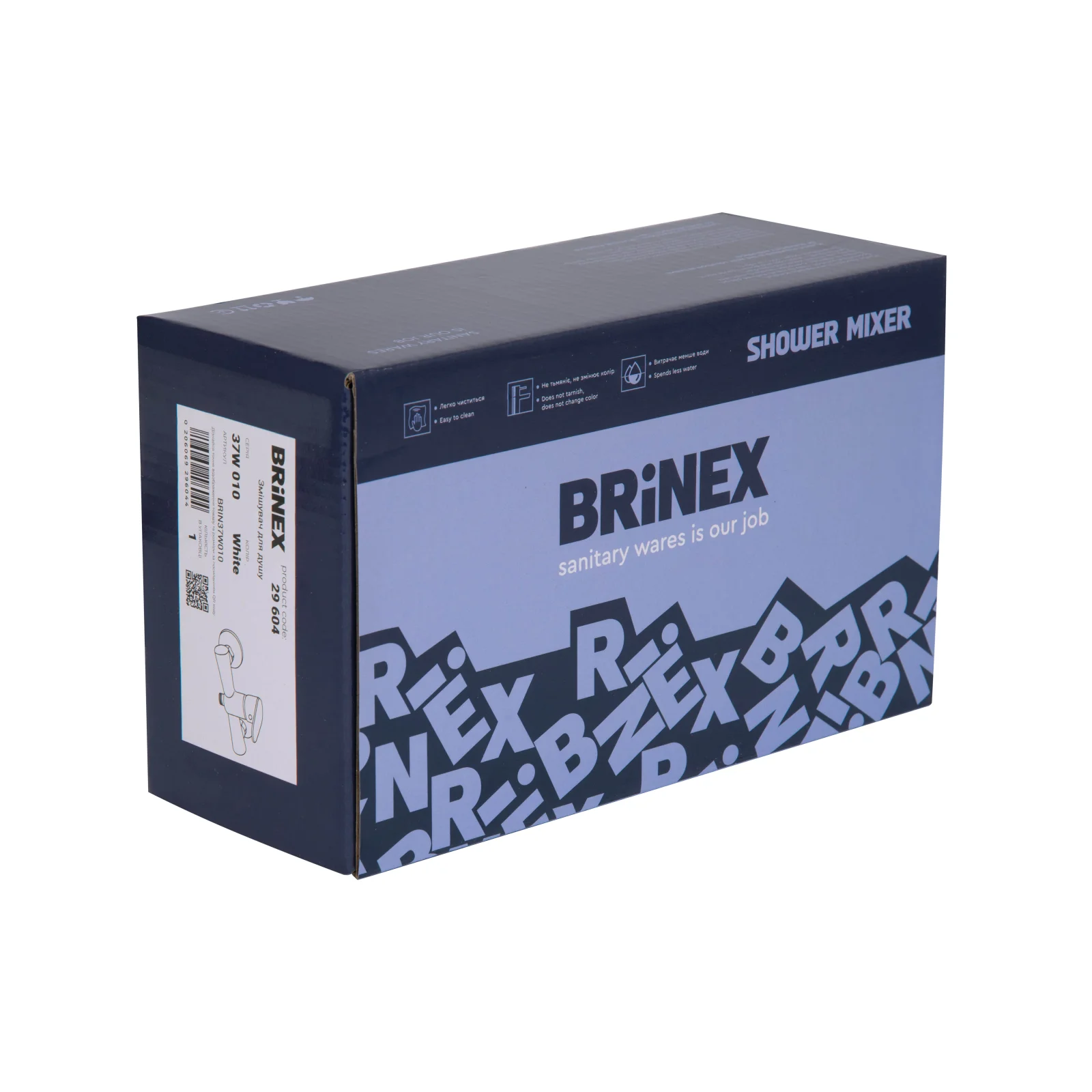 Змішувач для душу Brinex 37 010 Хром / Білий - фото 6