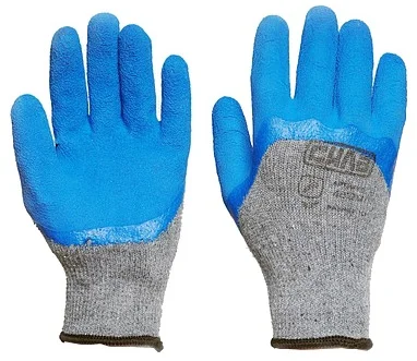 Рукавички зі спіненим латексним покриттям Р10 (сірий + синій) Сила (481217)