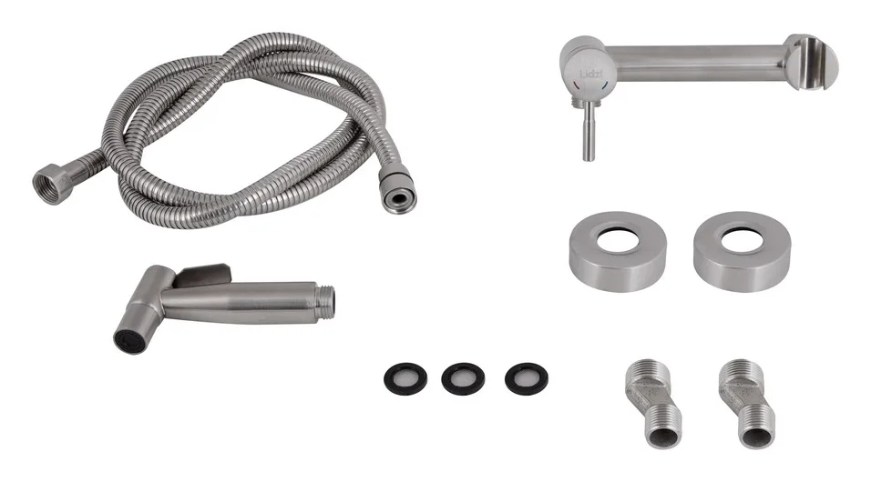 Гигиенический душ со смесителем Lidz Aria 110 LDARINEWNKS43393 Nickel - фото 5
