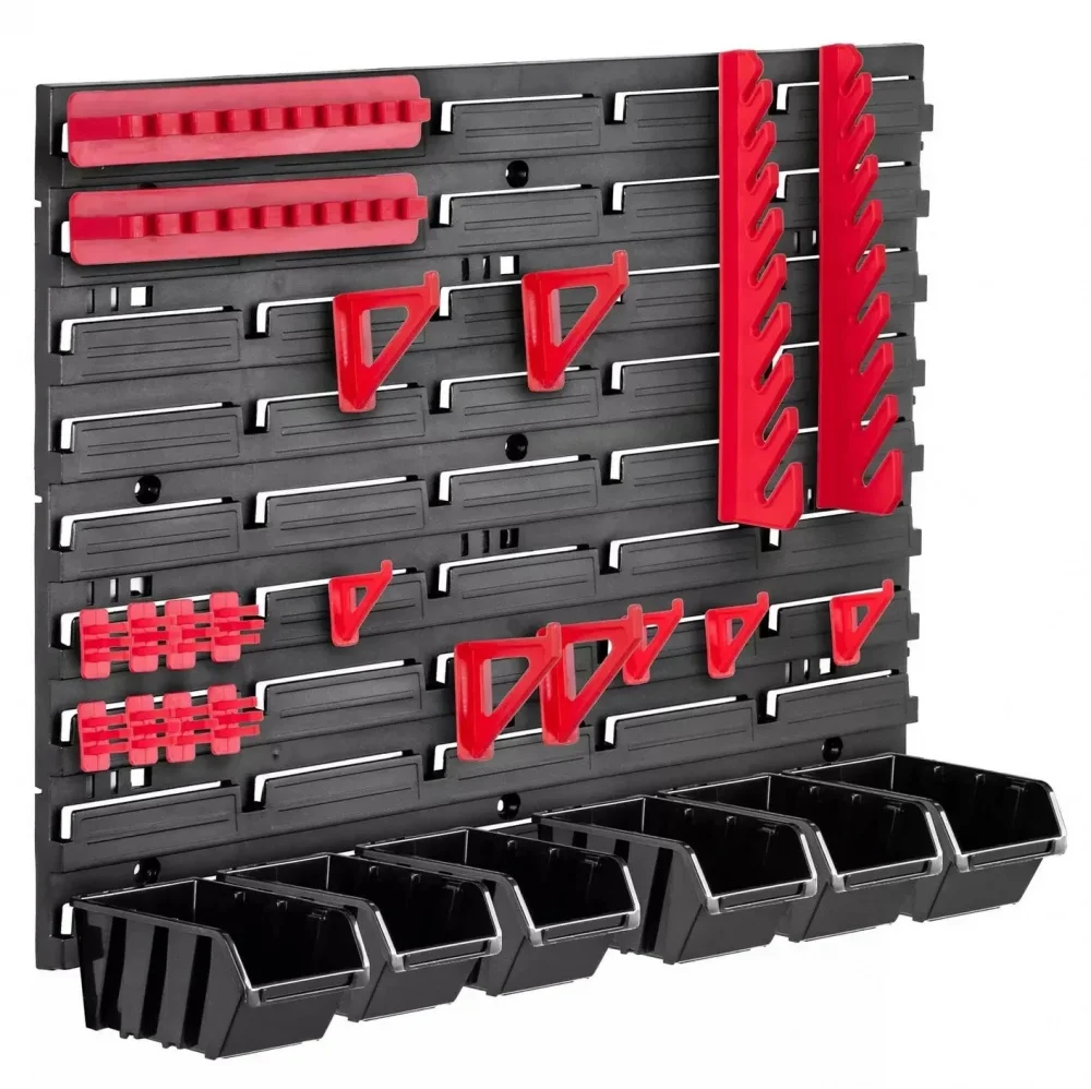 Панель навісна для інструментів 58х39см з тримачами та 6 контейнерів Kistenberg MIX555