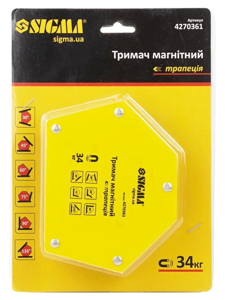 Магніт для зварювання трапеція Sigma 34кг