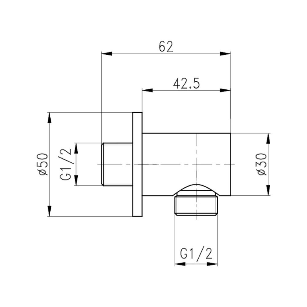 Подключение шланга для шланга Qtap Spojeni B030 Хром - фото 2