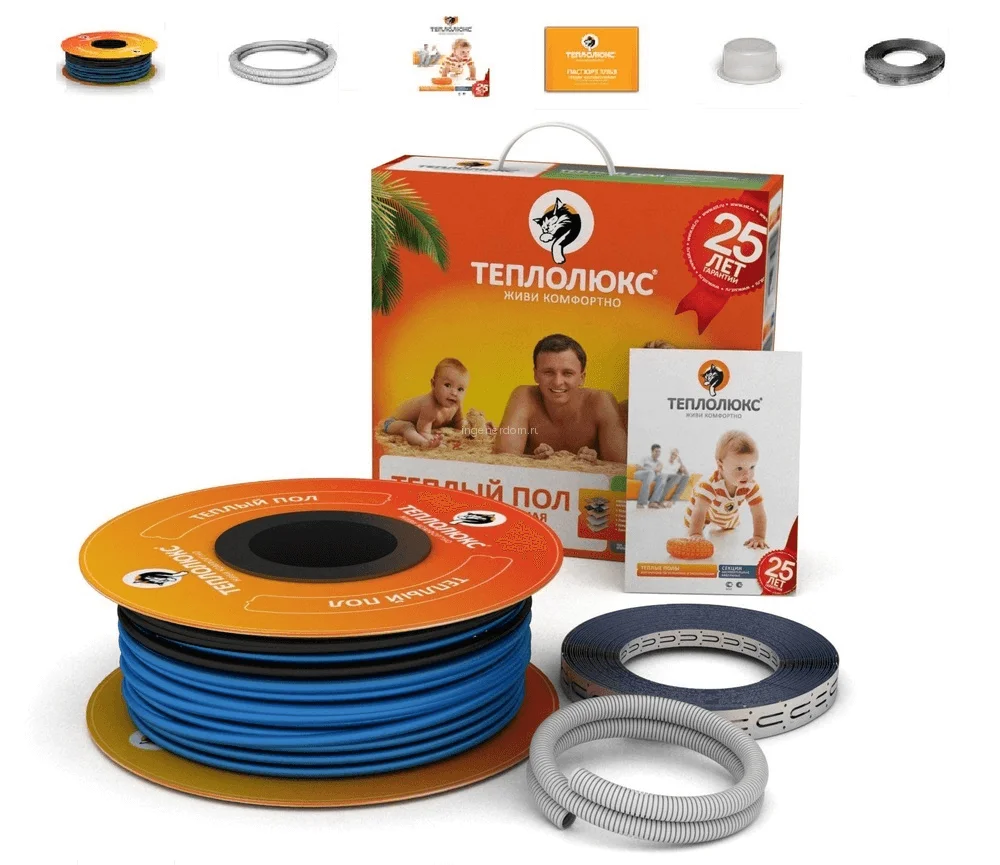 Кабель двожильний Теплолюкс 14 ТЛБЕ 2 - 13 (190 Вт)