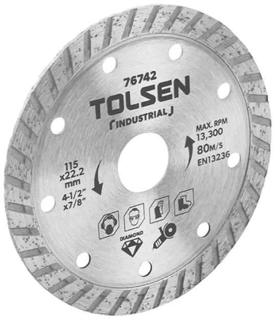 Диск алмазний Турбо 125×10×22.2 мм Tolsen (76743)
