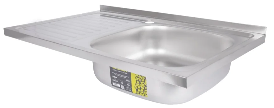 Кухонна мийка Brinex 5080-R (satin) 0,6 мм