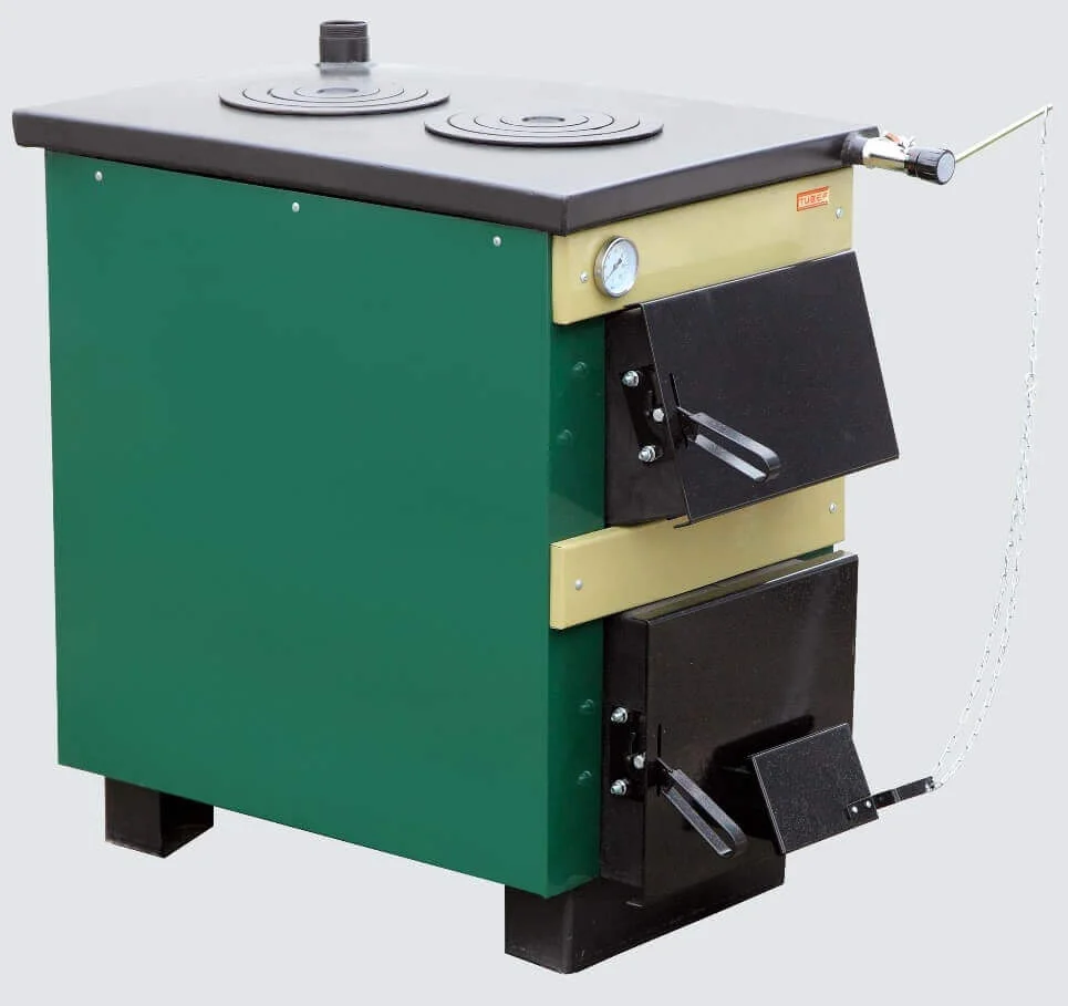 Котел твердопаливний з плитою Тівер 24