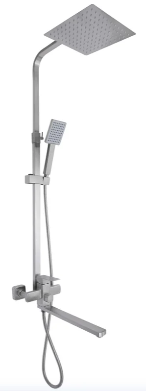 Душова система універсальна Lidz Kubis 1033 на три споживачі (з виливом) (k35) LDKUB1033NKS46110 Nickel