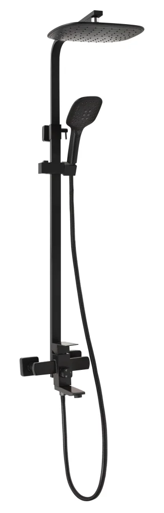 Душова система Lidz Kubis 1030 на три споживачі (з виливом) (k35) LDKUB1030BLA35724 Black