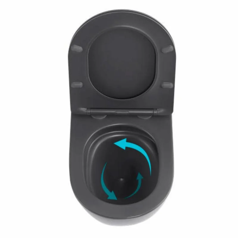 Унітаз підвісний Qtap Robin Ultra Quiet QTROB26AN48995 Антрацит (Slim, Duroplast, Soft-close, Quick Release) - фото 6