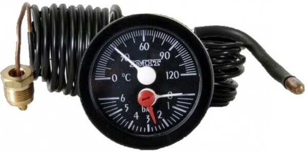 030646 Термоманометр (круглий) для котлів