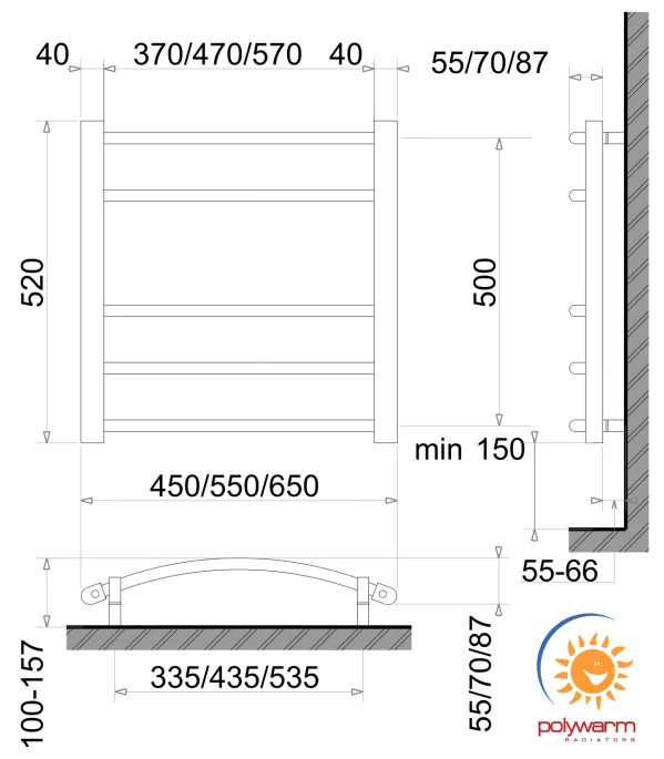 Рушникосушка Polywarm Welt Sensor EG 5/65 Wi-Fi