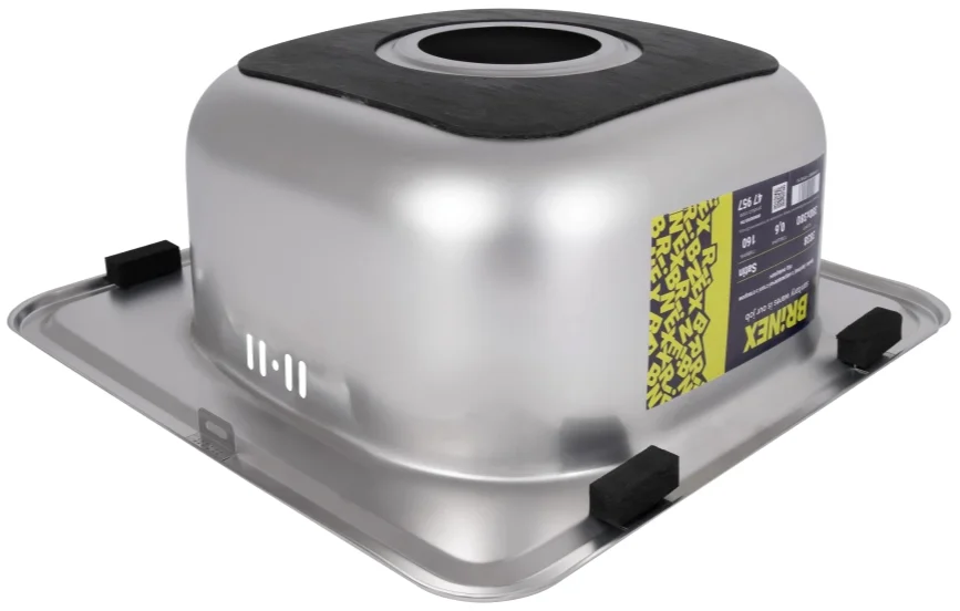 Кухонна мийка Brinex 3838 (satin) 0,6 мм