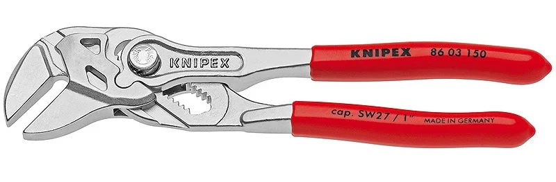 Переставні кліщі і гайковий ключ в одному 1" (0-27мм) L=150мм Knipex (86 03 150)
