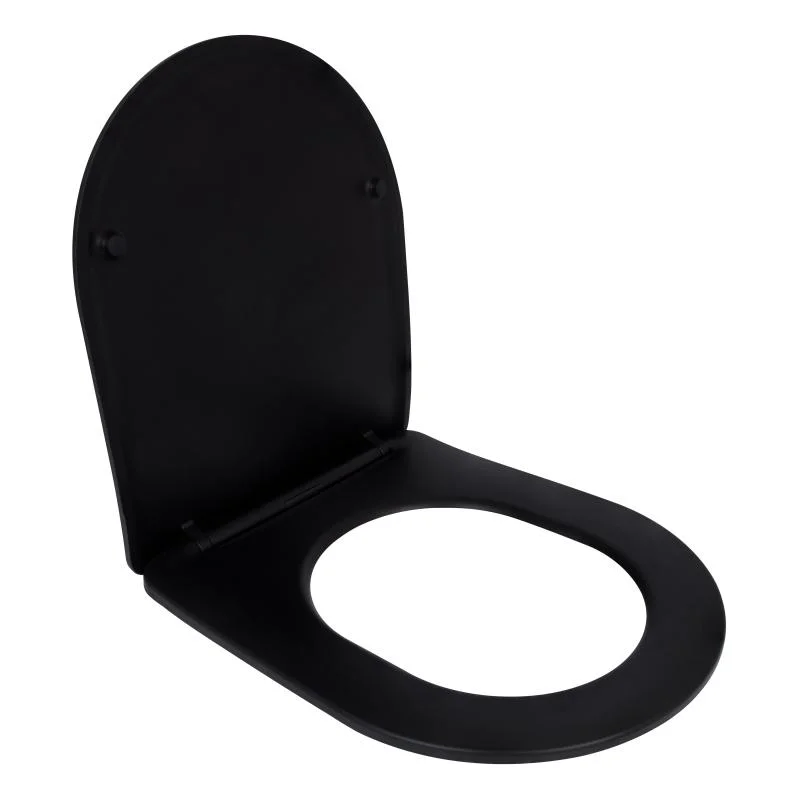 Сидіння для унітаза Qtap Robin 490 QTSC179MB48676 Чорний (Slim, Duroplast, Soft-close, Quick Release) - фото 3