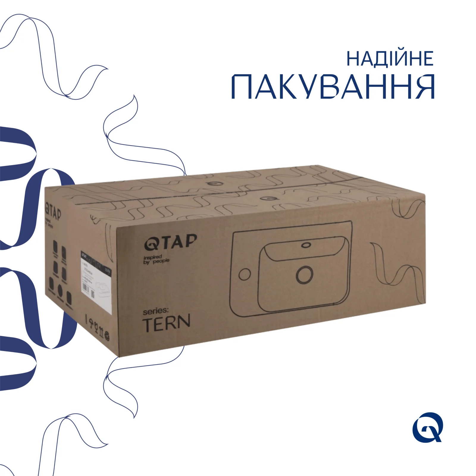 Раковина Qtap Tern L 450х250х158 Белый - фото 6