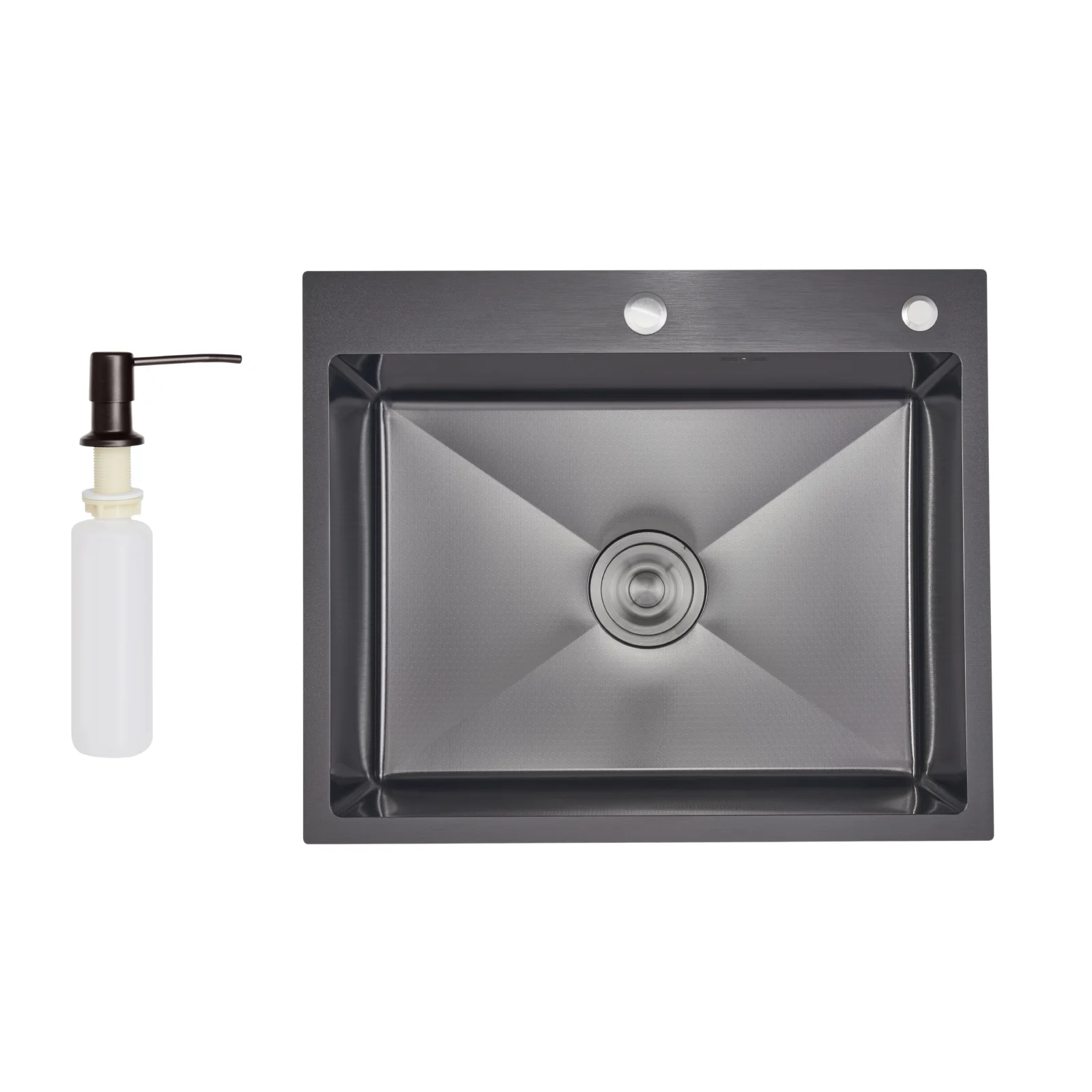 Кухонная мойка Lidz H6050HB 2,5/0,5 Decor Черный