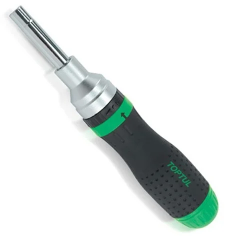 Викрутка бітотримач з тріскачкою 1/4", 5/16", 7/16" Toptul (FTED1421)