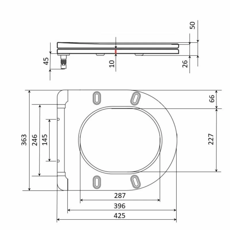 Сидіння для унітаза Qtap Robin 490 QTSC179MB48676 Чорний (Slim, Duroplast, Soft-close, Quick Release) - фото 2