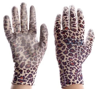 Рукавички з поліуретановим покриттям р8 (плямисті садові манжет) Сила (481245)