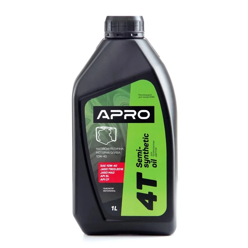 Олія для чотиритактних двигунів напівсинтетична 10W-40 1л Apro 942003