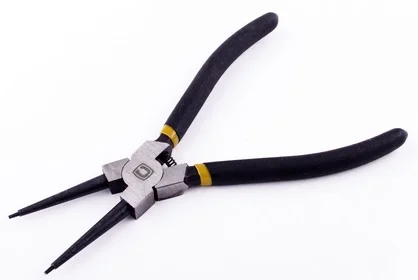 Щипці для стопорних кілець прямі на стиснення (прогумовані) Сила L=175 мм (310701)