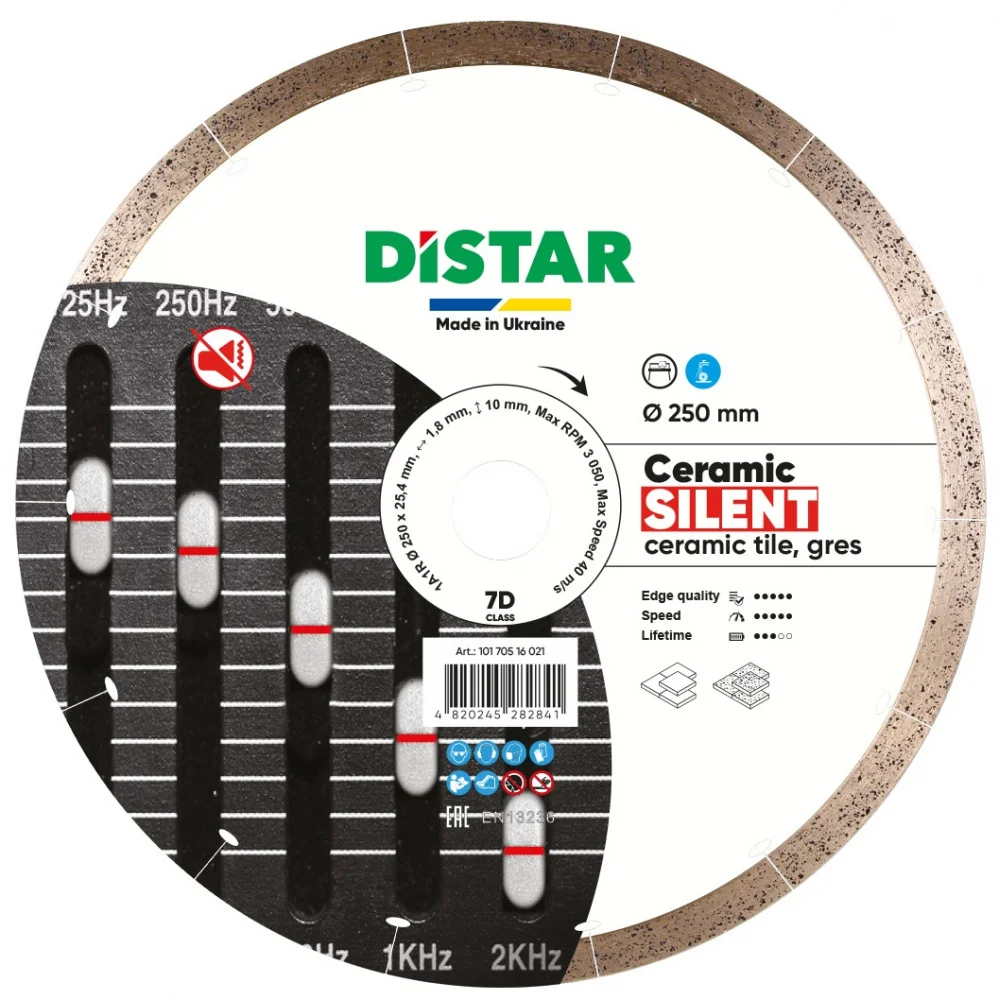 Круг алмазний відрізний 1A1R 250 Ceramic Silent Distar 10170516021