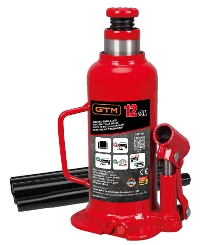 Домкрат гідравлічний пляшковий одноштоковий 12т GTM TH91204