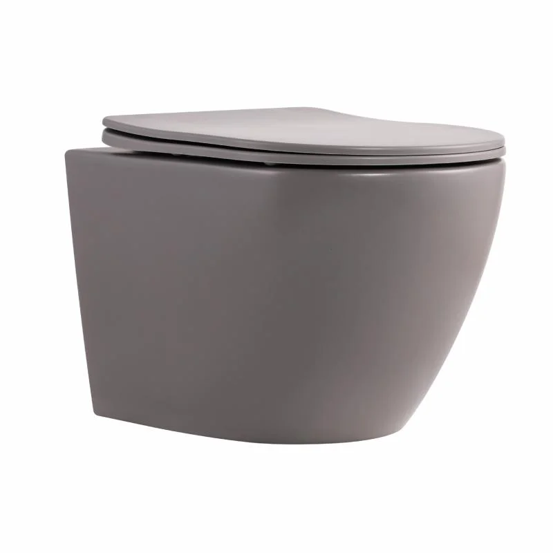 Унітаз підвісний Qtap Robin Ultra Quiet QTROB26SG48996 Кам’яно-сірий (Slim, Duroplast, Soft-close, Quick Release)