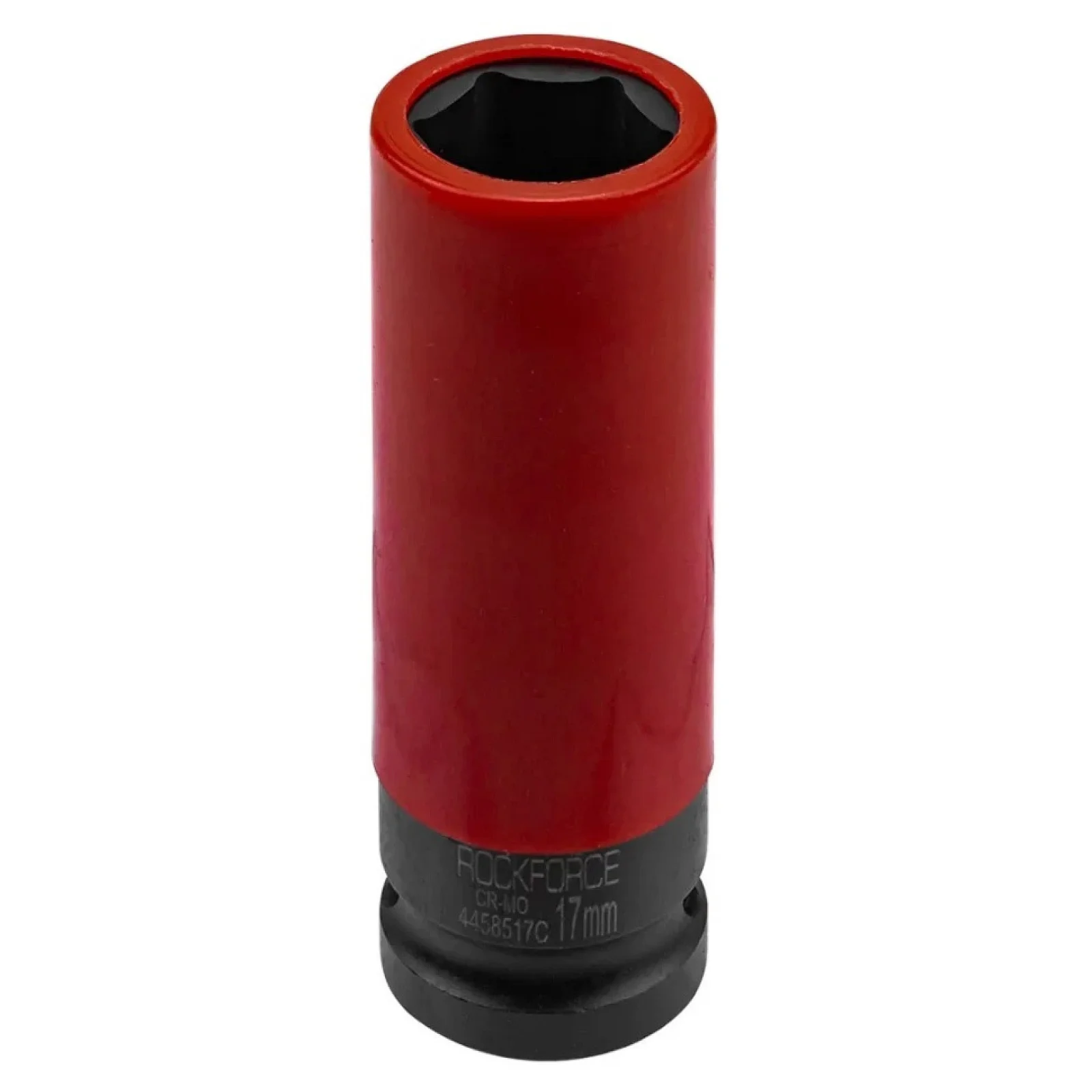 Ударна глибока торцева головка 6-гранна 17 мм 1/2" в захисному кожусі Forsage (F-4458517C)