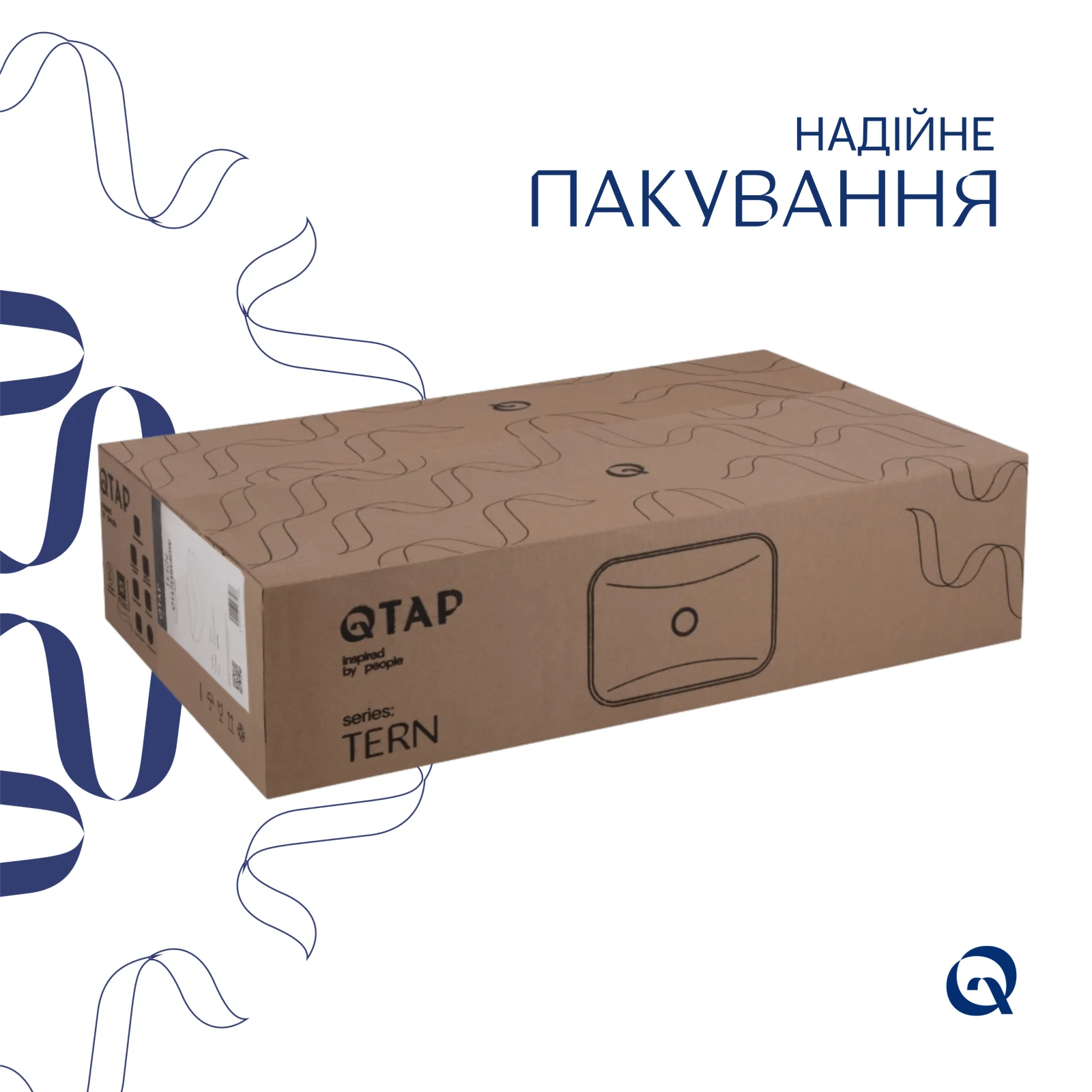 Раковина Qtap Tern 610x350x135 с донным клапаном Каменно-серый - фото 6
