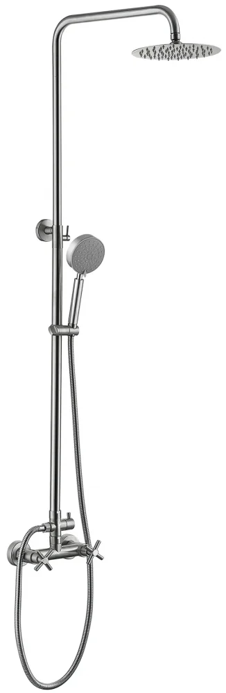 Душова система для кабіни Lidz Wind 1363 на два споживача LDWIN1363NKS43389 Nickel