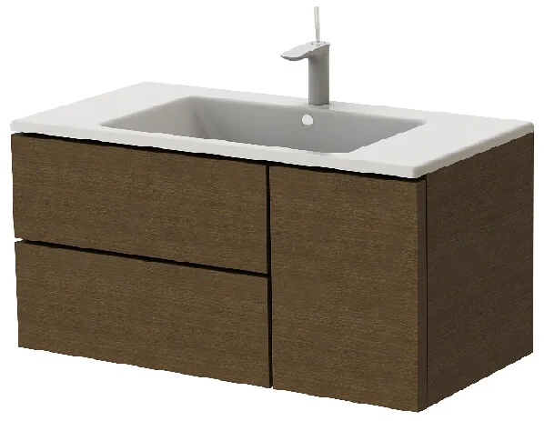 Тумба Botticelli Rimini Rm-100 з умивальником Marlen-100 Іпе