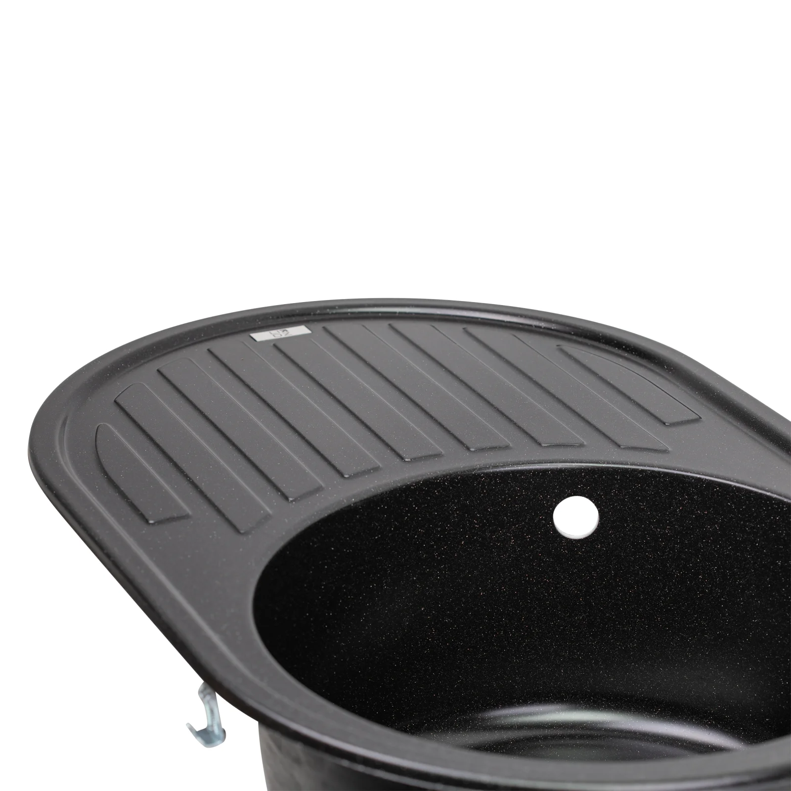 Кухонная мойка Lidz (BLM-14) 780x500/200 Черный металлик - фото 5